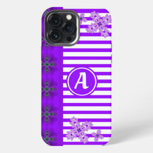 Artdeco Flowers in Retro Style with monogram iPhone 13 Pro Max Case