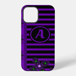 Artdeco Flowers in Retro Style with monogram iPhone 12 Pro Case