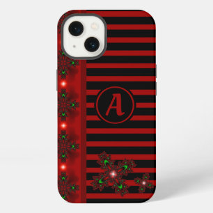 Artdeco Flowers in Retro Style with monogram iPhone 13 Case
