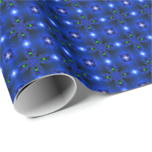 Artdeco Flowers in Retro Style Wrapping Paper