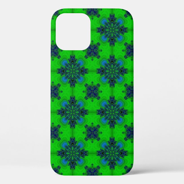 Artdeco in retrolook green and blue Case-Mate iPhone case (Back)