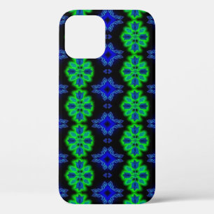 Artdeco Tulip Flowers in Retro Style iPhone 12 Pro Case