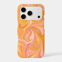 Arte en marbre Abstrait en jaune et rose