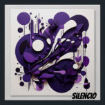 Arte Nocturno Abstracto Silencio Natural Poster<br><div class="desc">Esta obra representa la calma profunda de la biodiversidad nocturna. Tonos oscuros y formas sutiles evocan la vida que despierta en la noche,  creando una atmósfera de serenidad,  introspección y equilibrio natural.</div>