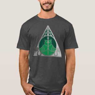 Artefact owl and snake silver green T-Shirt