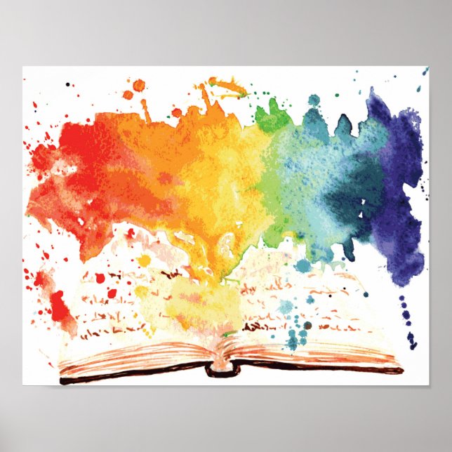 Artefacts Rainbow Watercolor Poster du livre Nook (Devant)