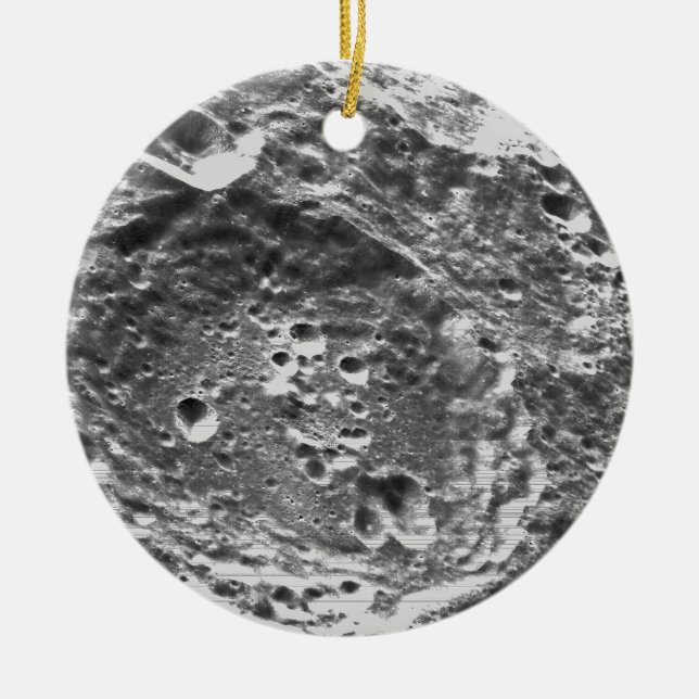Artemis 1 Moon Mission Lunar Image Ceramic Ornament (Front)