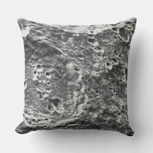 Artemis 1 Moon Mission Lunar Image Throw Pillow (Front)
