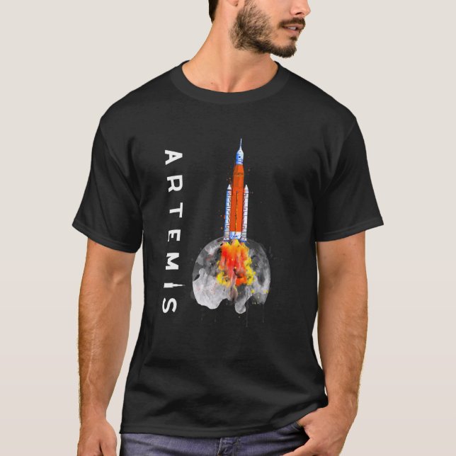 Artemis 1 SLS Rocket Launch Mission To The Moon An T-Shirt (Front)