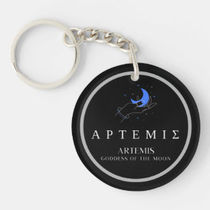 Artémis Déesse grecque de la Lune tenant la Lune