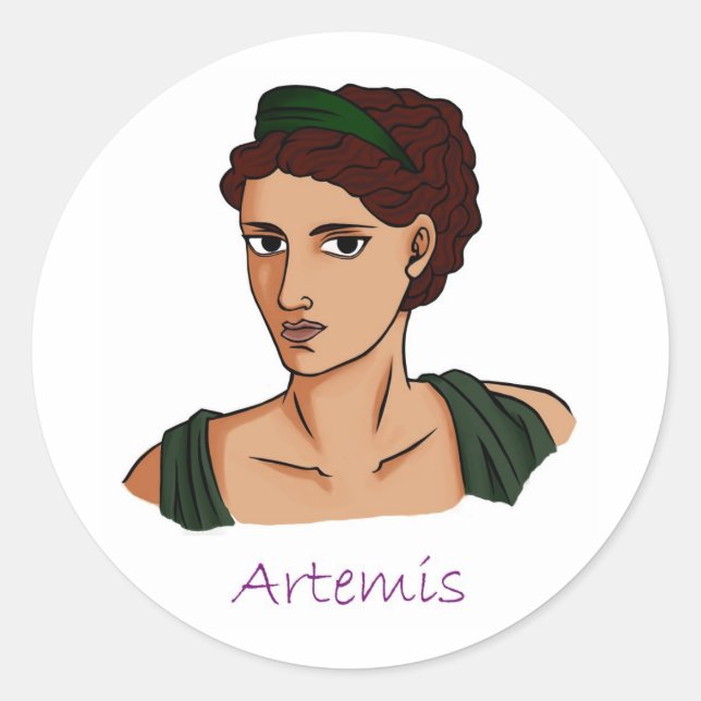 Artemis - Greek goddess Classic Round Sticker (Front)