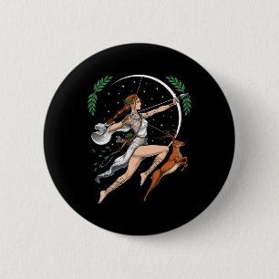 Artemis Greek Goddess Of Hunting Ancient Greece My 2 Inch Round Button