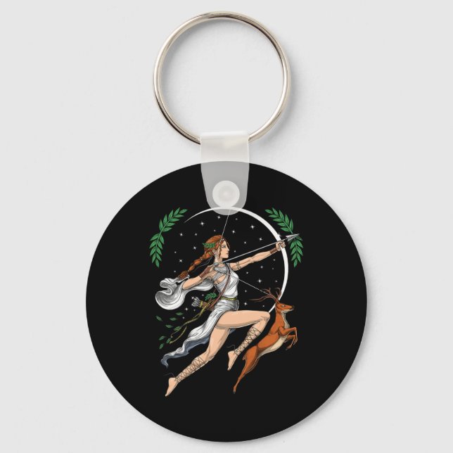 Artemis Greek Goddess Of Hunting Ancient Greece My Keychain (Front)