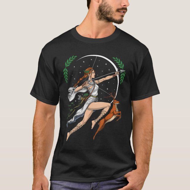 Artemis Greek Goddess Of Hunting Ancient Greece My T-Shirt (Front)