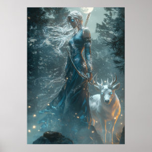 Artemis, Huntress of the Moon - Goddess of Wild Poster