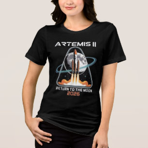 Artemis II Launch to The Moon 2026 Tri-Blend Shirt