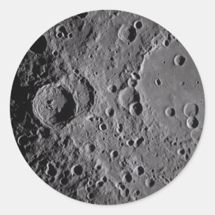 Artemis II Lunar Craters Classic Round Sticker