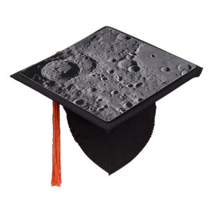Artemis II Lunar Craters Graduation Cap Topper