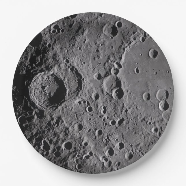 Artemis II Lunar Craters Paper Plate (Front)