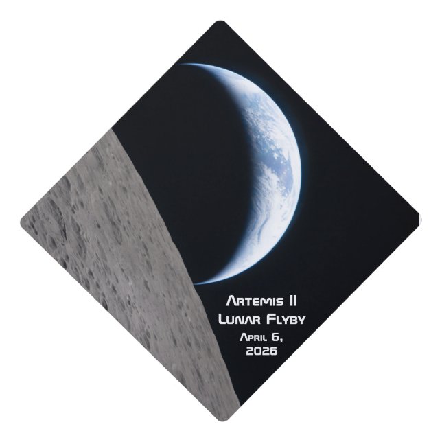 Artemis II Lunar Flyby Graduation Cap Topper (Front)
