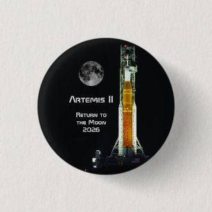 Artemis II Moon Mission 1 Inch Round Button
