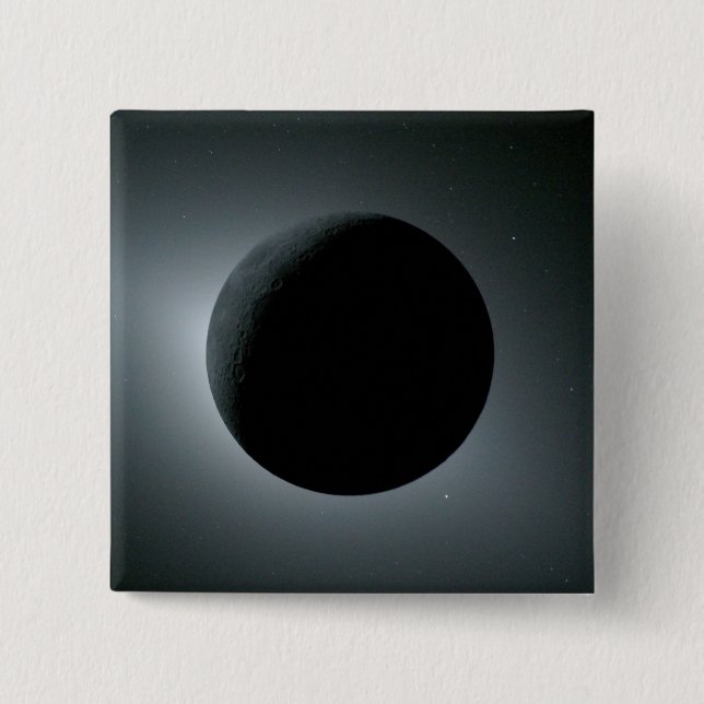 Artemis II Total Solar Eclipse 2 Inch Square Button (Front)