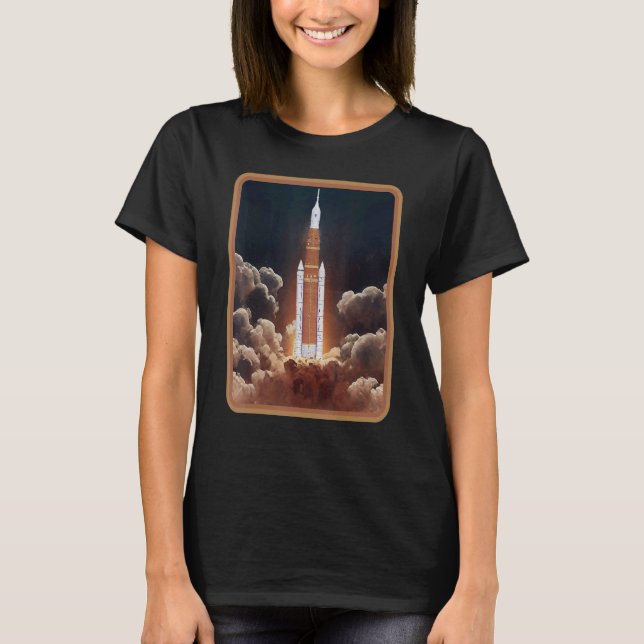 Artemis Launch SLS Moon Rocket Orbit Space 1 T-Shirt (Front)