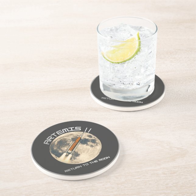 artemis moon mission coaster (Side)