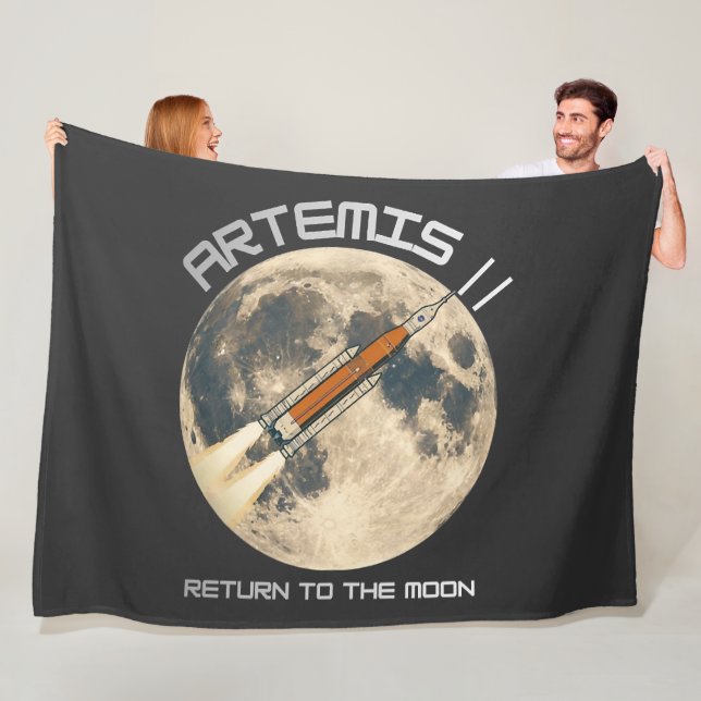 artemis moon mission fleece blanket (In Situ)