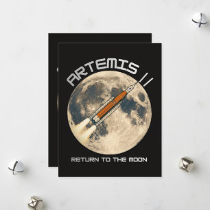 Artemis moon mission holiday card
