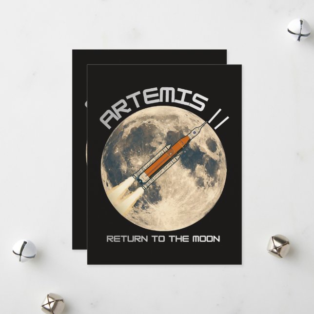 Artemis moon mission holiday card (Front/Back In Situ)