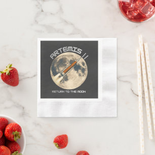 artemis moon mission napkin