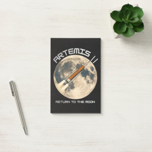 Artemis moon mission post-it notes