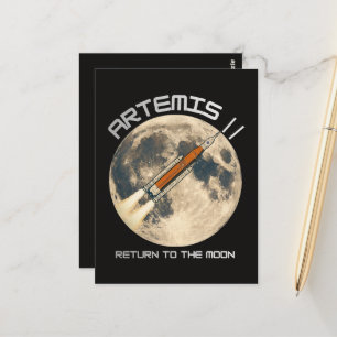 Artemis moon mission postcard