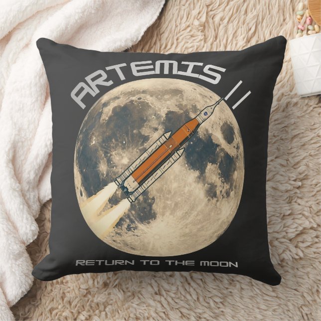 artemis moon mission throw pillow (Blanket)