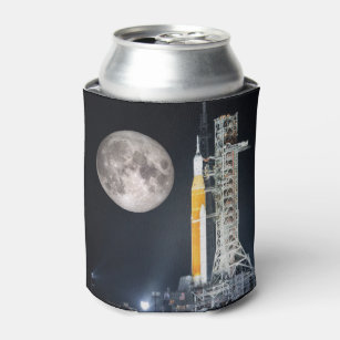 Artemis One Moon Rocket at Night Can Cooler