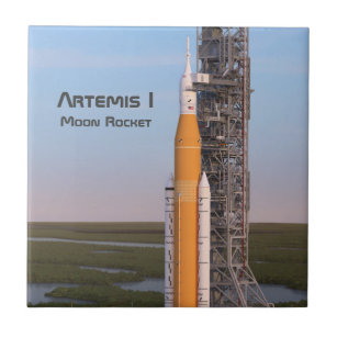 Artemis One Moon Rocket on Pad Tile