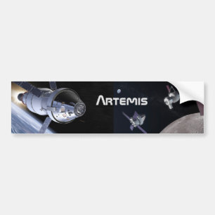 Artemis Orion SLS Moon Mission Bumper Sticker