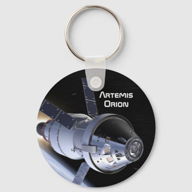 Artemis Orion SLS Moon Mission Keychain (Front)