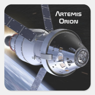 Artemis Orion SLS Moon Mission Square Sticker