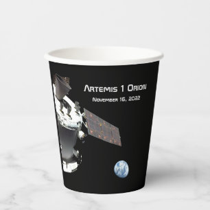 Artemis Orion Spacecraft Blue Marble Paper Cups