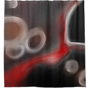 Arterial Motif: Abstract Black, White & Red