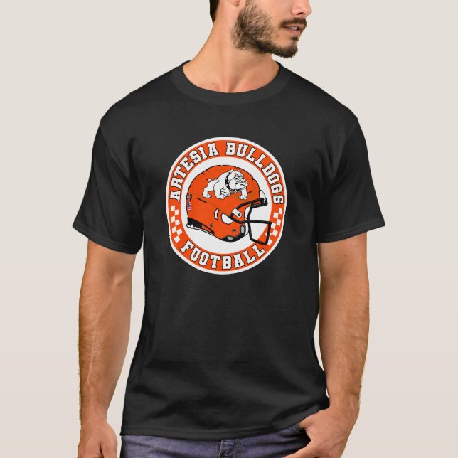 Artesia Bulldogs Football Roundel T-shirt (Devant)