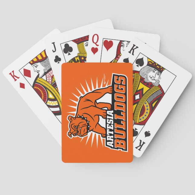 Artesia Bulldogs Logo Playing Cards (Back)