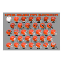 Artesia Bulldogs State Champs Helmet Poster