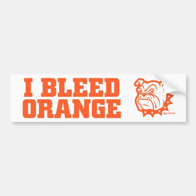 Artesia "I Bleed Orange" Bumper Sticker (Front)