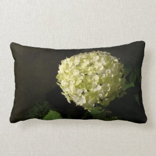 Artful Annabelle Hydrangea Bloom Lumbar Pillow