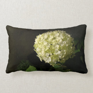 Artful Annabelle Hydrangea Bloom Lumbar Pillow
