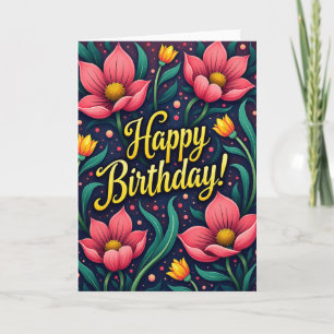 Artful Birthday Flower Card