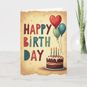 Artful Birthday Scene Card